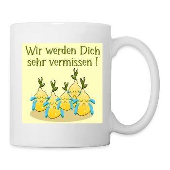 Abschied Team Zitronen - Tasse - Weiß - Rechts