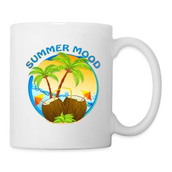 Tropischer Cocktaildrink Sommerstimmung - Tasse - Weiß - Rechts