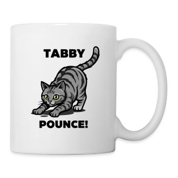 Tiger Cat Tabby Pounce Feline Hunting - Mug - white - Right