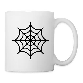 Spinnennetz Spinne - Tasse - Weiß - Rechts