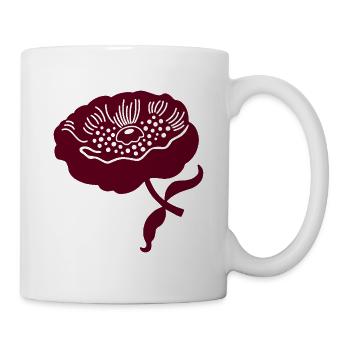 Peony L botanical peony l wine red - Mug - white - Right