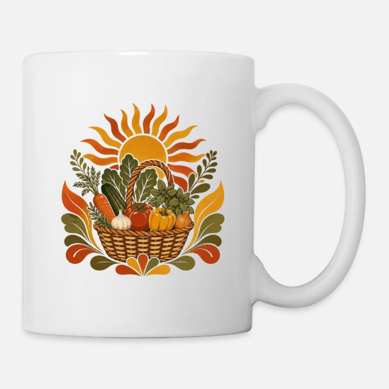 Summer Harvest Basket - Mug - white