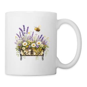 Jardinière accueillante pour les abeilles - Mug blanc - blanc - Droite