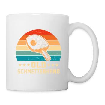 Old Schmetterhand Retro Tischtennis  - Tasse - Weiß - Rechts