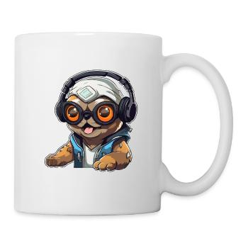 Gamer panda with headset - Mug - white - Right