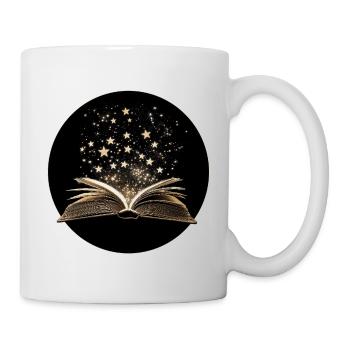 Livre avec des étoiles - Mug blanc - blanc - Droite