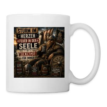 Sturm im Herzen Wikinger Für Immer - Tasse - Weiß - Rechts