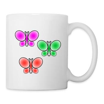 Schmetterlinge - Tasse - Weiß - Rechts
