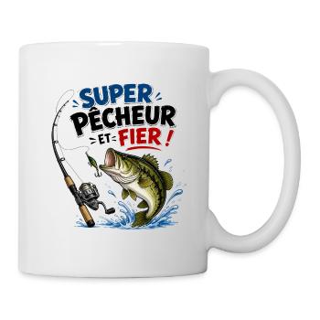 Super Pêcheur et Fier ! - Mug blanc - blanc - Droite