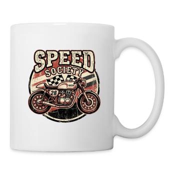 Speed Society Motorcycle Vintage Racing - Mug - white - Right