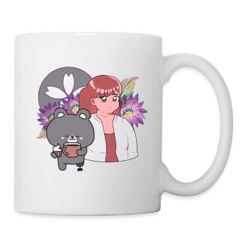 Cozy Coffee & Cute Bear with Prosthetic Leg - Mug - white - Right