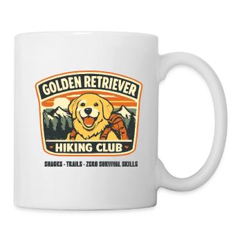 Golden Retriever Hund Hiking Retro Vintage Dog - Mug - white - Right