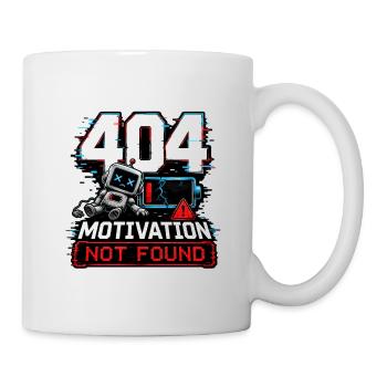 404 Robot de motivation non trouvée - Mug blanc - blanc - Droite
