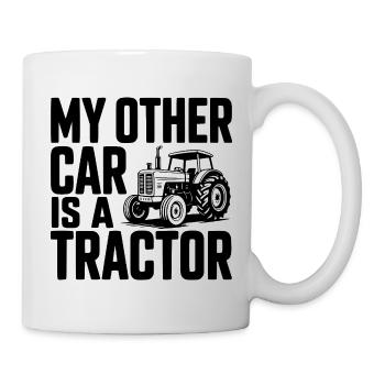 Mein anderes Auto ist ein Traktor - Tasse - Weiß - Rechts