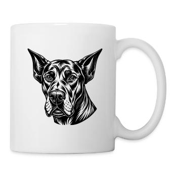 Great dane dog - Mug - white - Right