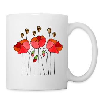 Fleur - Mug blanc - blanc - Droite