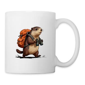 Erkundung von Murmeltrottern Wandern - Tasse - Weiß - Rechts