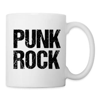 Distressed Punk Rock Logo-Design - Tasse - Weiß - Rechts