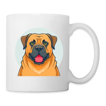 Bullmastiff (portrait/bande dessinée) - Mug blanc - blanc - Droite