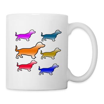 Dackel - Tasse - Weiß - Rechts