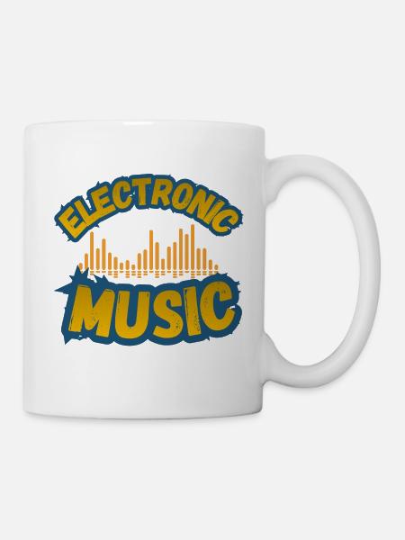 Retro-Elektronische Musik - Tasse - Weiß