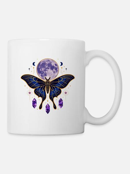 Mystical Celestial Tarot Card Aesthetic - Tasse - Weiß