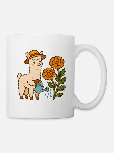 Alpaca Garden Club Lustiges Garten Alpaka - Tasse - Weiß