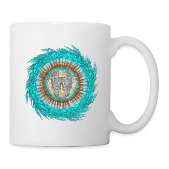 Tiefenzyklus Mandala-Spirale yoga - Tasse - Weiß - Rechts