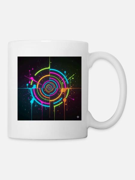 Neon Circle Splatter - Mug - white