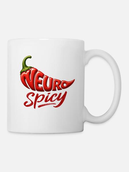 Neurospicy Pepper – Funny Neurodivergent Graphic - Mug - white