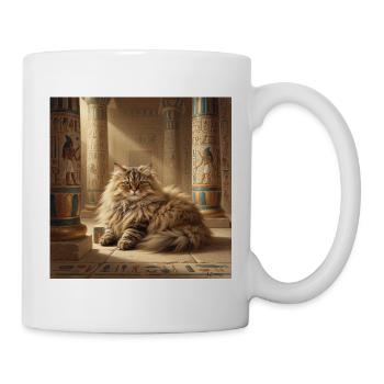 Cat King in the Temple of Egypt - Mug - white - Right
