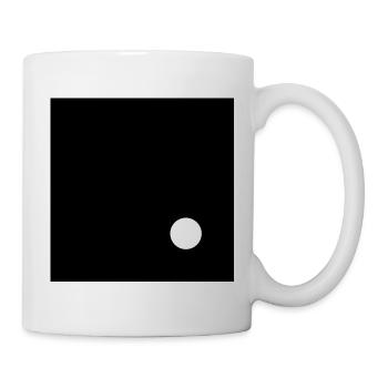 White circle on Black square  - Mug - white - Right