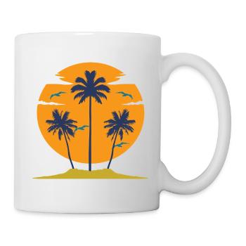 Palm Beach Birds - Tasse - Weiß - Rechts