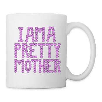 Je suis une jolie typographie maternelle - Mug blanc - blanc - Droite