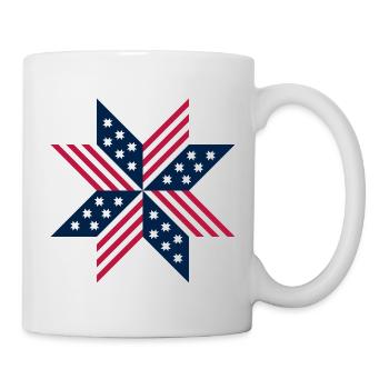 Patriotic Red White Blue Native Stars Stripes - Mug - white - Right