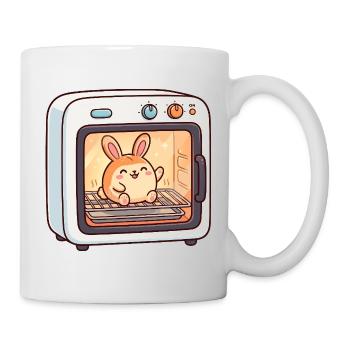 Femme enceinte dans un chignon dans le four – drôle de femme - Mug blanc - blanc - Droite