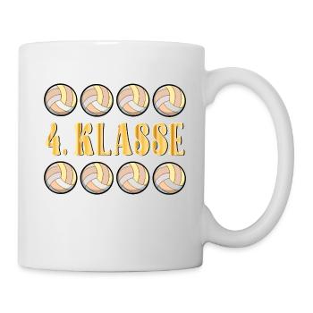 SCHULKIND 4. Klasse Volleyball - Tasse - Weiß - Rechts