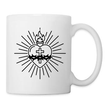 Sacred Heart Tattoo - Tasse - Weiß - Rechts