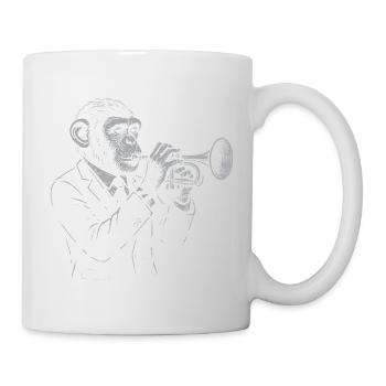 Jazz Animal Monkey Trompete - Tasse - Weiß - Rechts