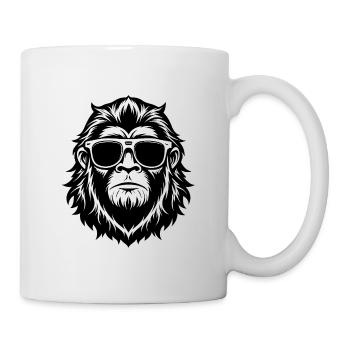Bigfoot avec des lunettes de soleil - Mug blanc - blanc - Droite