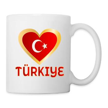 Türkisches Herz - Türkiye - Tasse - Weiß - Rechts