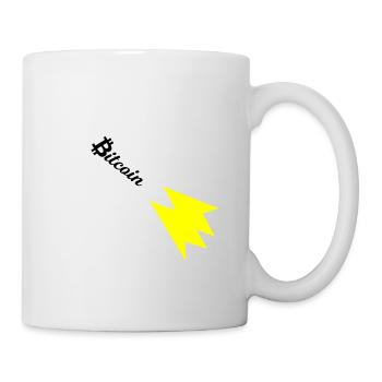 Bitcoin Rakete Druck - Tasse - Weiß - Rechts