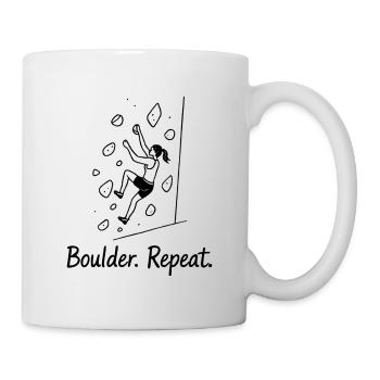 Minimalist Bouldering Line Art Women's Shirt - Mug - white - Right