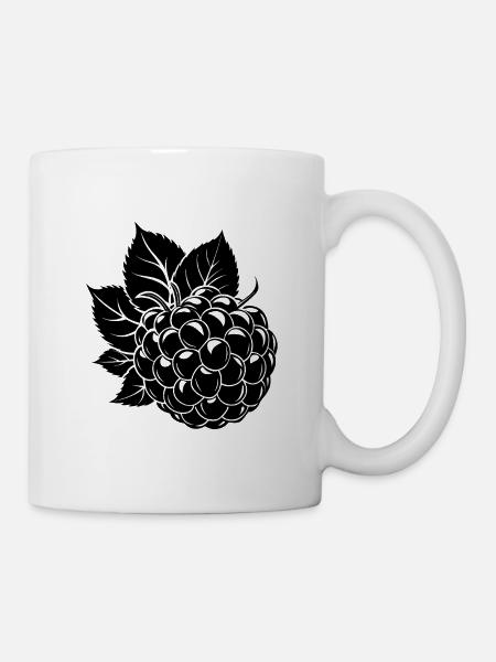 Brombeeren - Tasse - Weiß