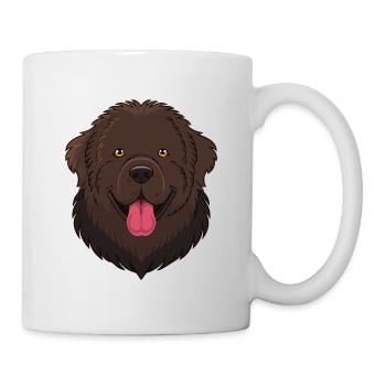 Terre-Neuve (portrait/bande dessinée) - Mug blanc - blanc - Droite
