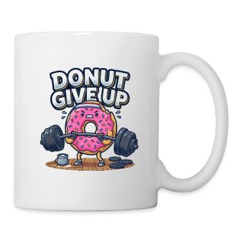 Donut Give Up Gym Fitness Saying Workout Training - Mug - white - Right