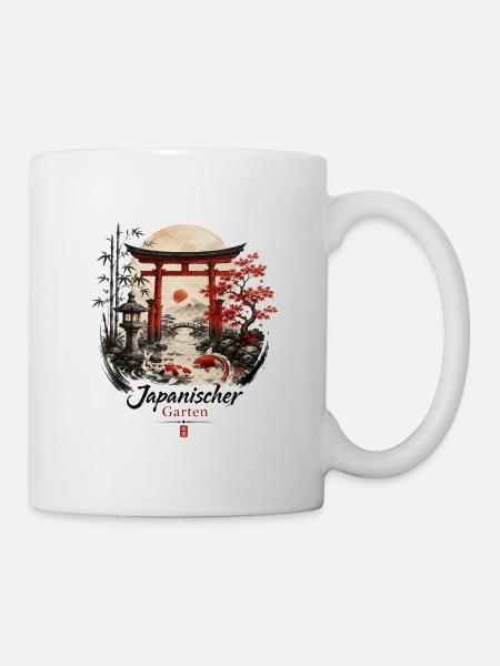 Japanischer Garten - Tasse - Weiß