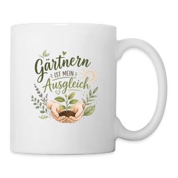 Gärtnern ist mein Ausgleich - Tasse - Weiß - Rechts