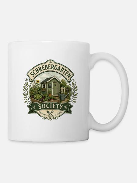 Schrebergarten Society - Tasse - Weiß
