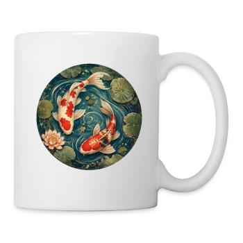 Koi Teich - Tasse - Weiß - Rechts